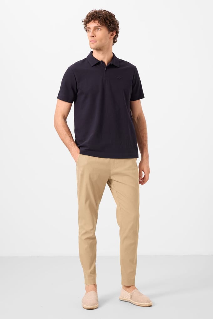 Heren Chino's met Rechte Pijpen van Gabardine