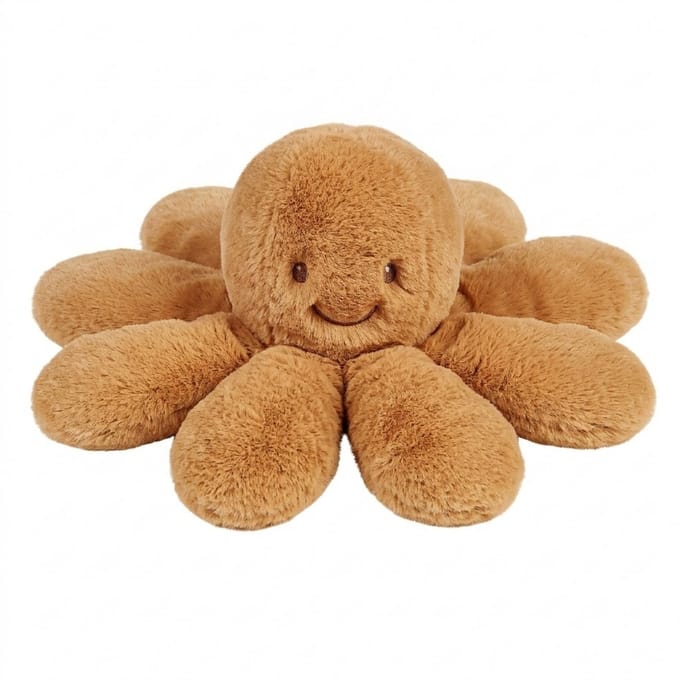 Nattou Lapidou Doudou Knuffel Octopus Rammelaar - 25 cm - Warm beige