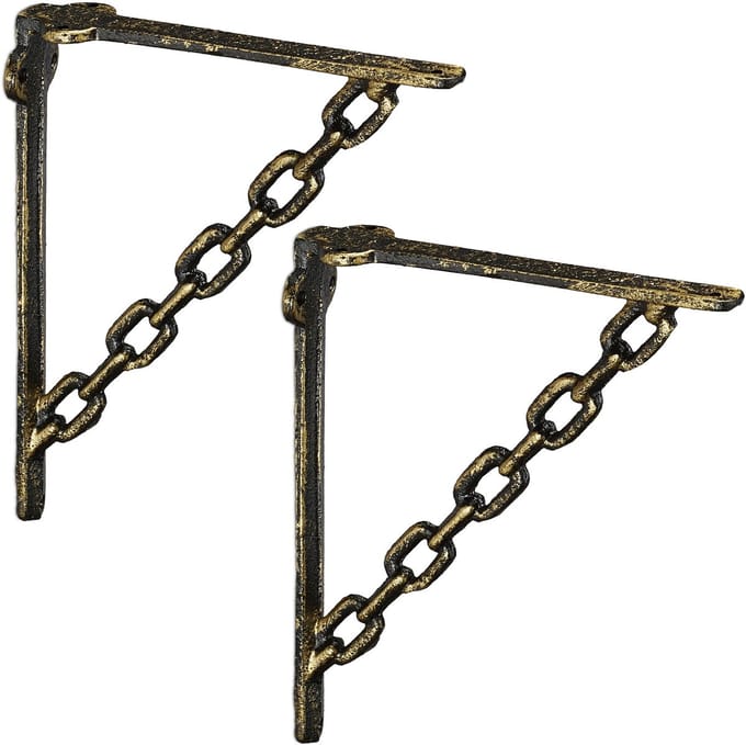6x plankdrager brons - schapdrager - gietijzer - vintage - planksteun ketting