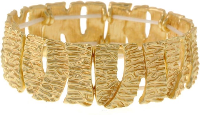 Behave - Armband goudkleur mat - Sculpturale look voor avondstijl