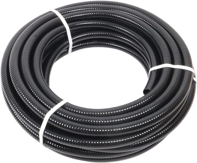 Vijverslang PVC - Drukslang Tuin - Water Transport - Gladde Binnenkant - 25 Meter - Zwart