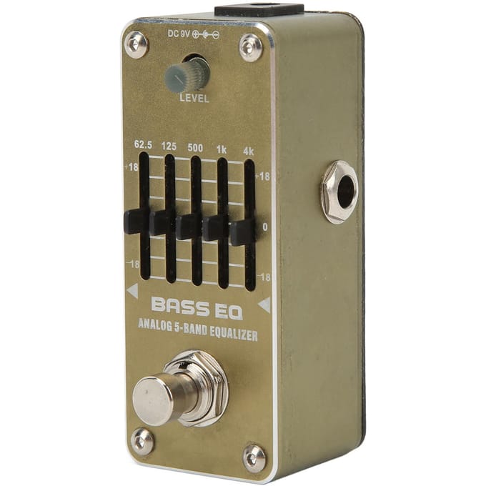 Bas EQ Pedaal Analoog 5-Bands Equalizer Mini Enkel Effect Metalen Instrumenten Accessoires AEB‑3 brown