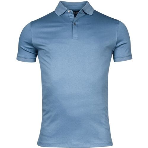 Thomas Maine Polo Uni Color Liquid Touch Short Sleeve Denim Blue / male