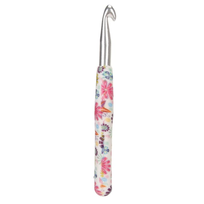 10.0mm Haaknaald Ergonomisch Handvat Lichtgewicht Aluminium Breinaald voor Beginners white