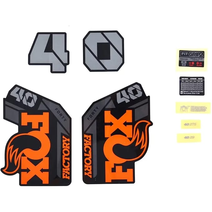 Decalset Fox 2021, 40, F-S, Logo, Fork