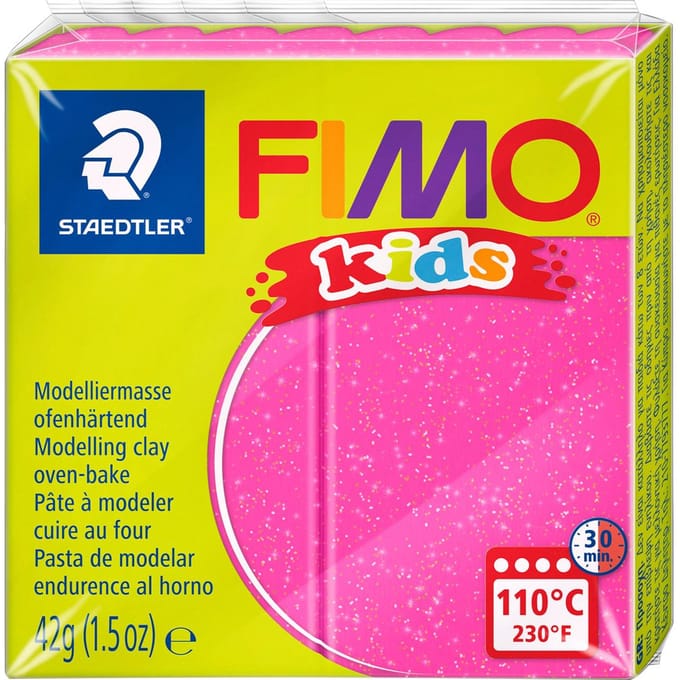 Staedtler Mod. clay FIMO kids glitter fuchsia