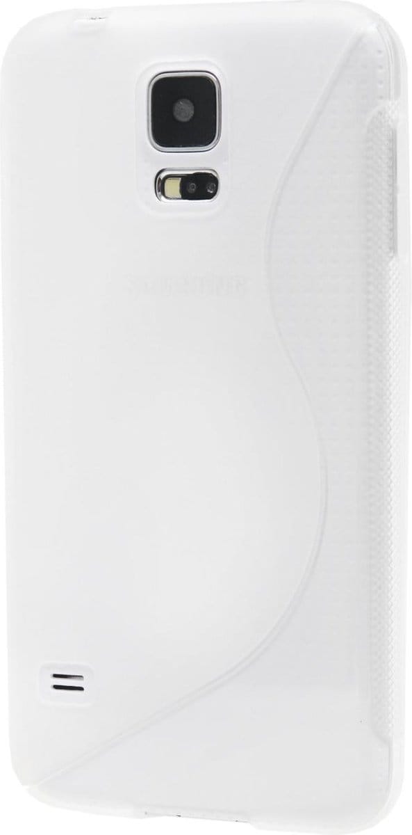 Geschikt voor Samsung Galaxy S5 Plus Silicone Case s-style hoesje Wit