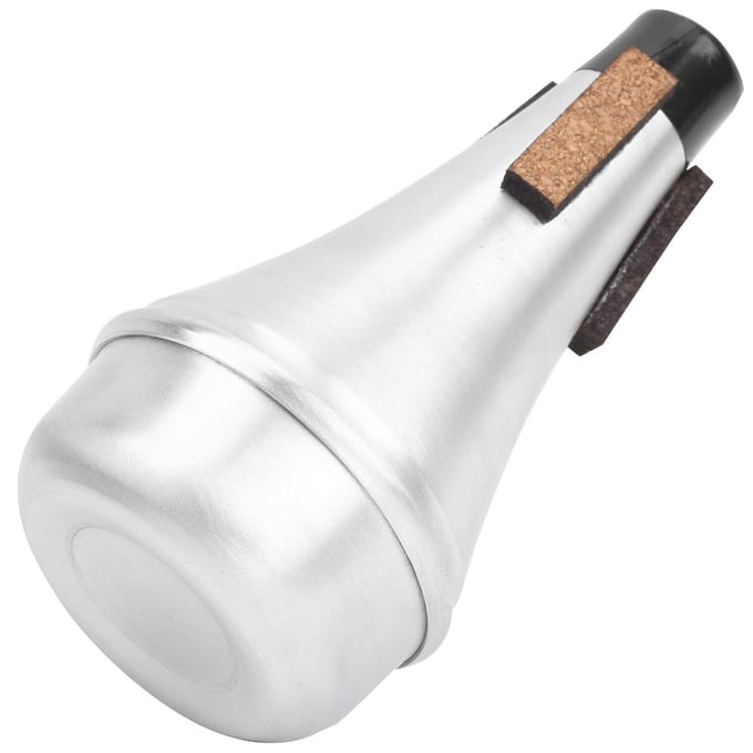 Trompet Demper Recht Beginner Oefen Demper Universeel Aluminiumlegering M25 Zilver S white