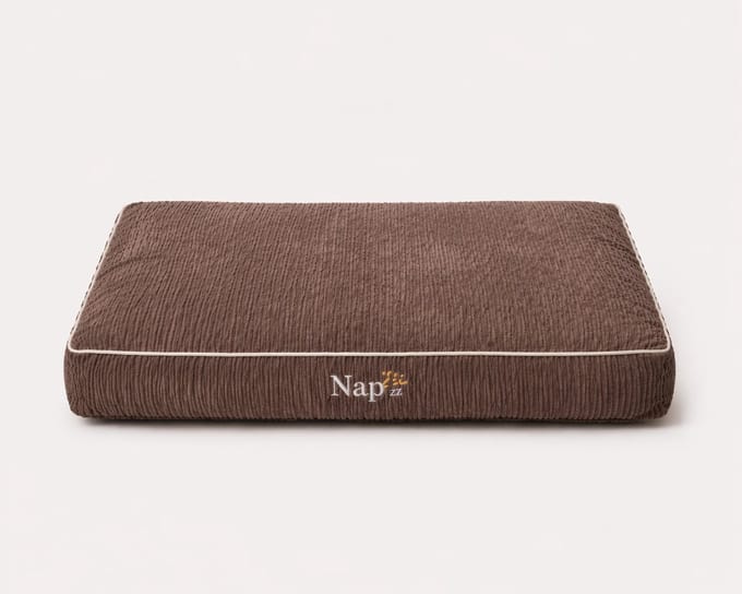 NapZZZ Ribbed kussen 100 x 70 x 20 cm Bruin