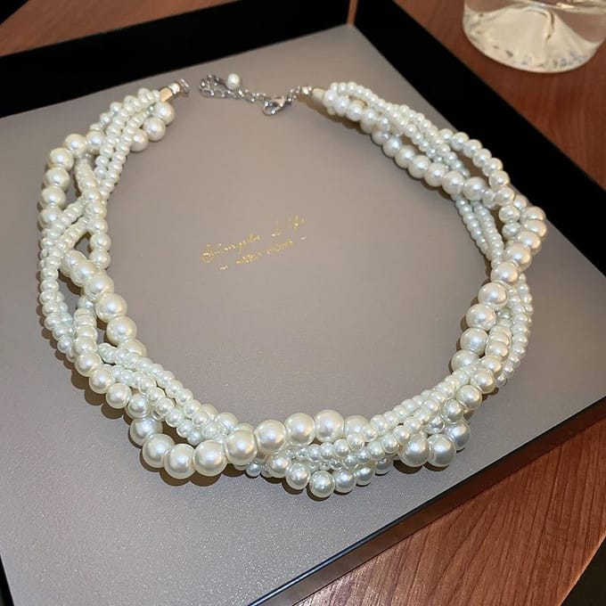 Colliers ras du cou en perles de Simulation pour femmes, accessoires de bijoux de mariage et de mariée blanc