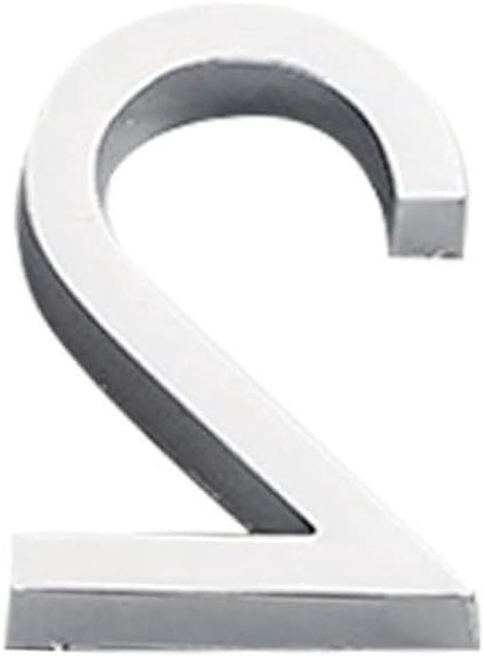 Huisnummerbord - Deurnummer - Huis Aanduiding - Zelfklevend - 6 cm Hoogte - Wit