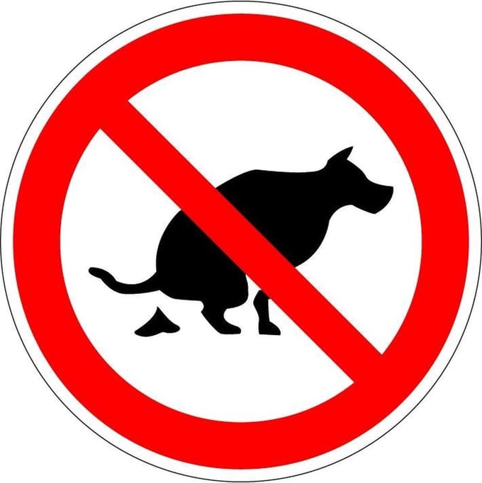 Verboden hondenpoep sticker 200 mm