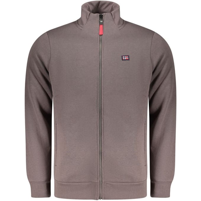Noorwegen 1963 Marrone Katoenen Heren Sweatshirt