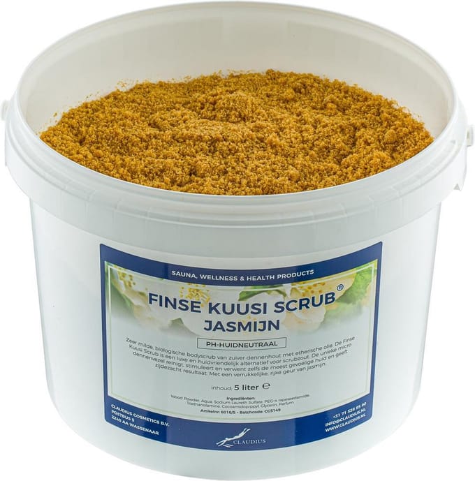 Kuusi Scrub Jasmijn 5 liter - Hydraterende Lichaamsscrub