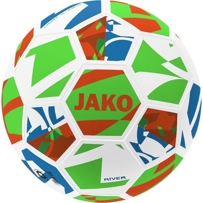 Jako River 350G (Size 5) Lightbal - Wit / Fluo Groen / Fluo Oranje | Maat: 5
