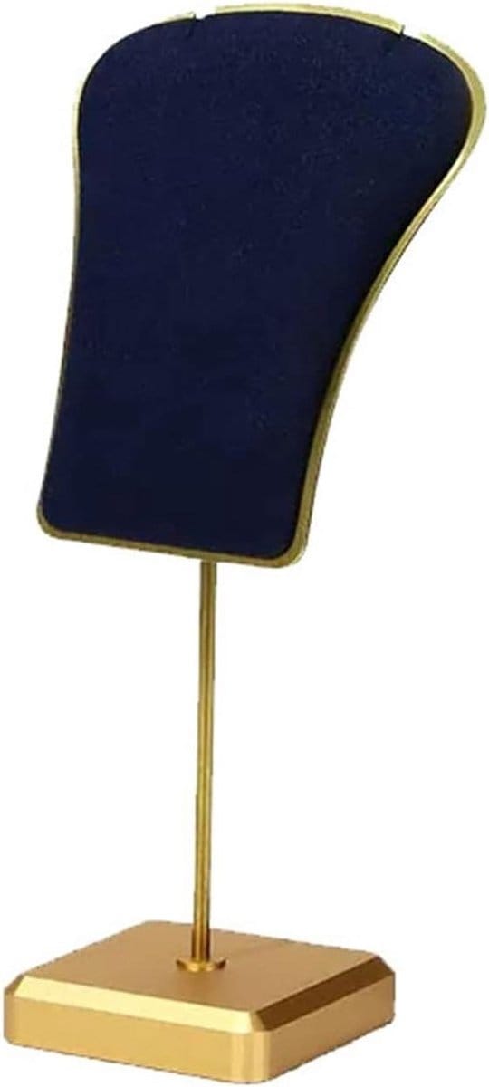 Sieradenstandaard - Kettinghouder - Sieraden Presenteren - Uniek Microfiber Ontwerp - Compact Formaat - Blauw