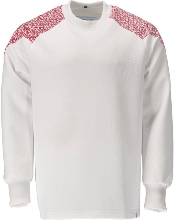 Mascot Food & Care Sweatshirt 20084-932 - wit/signaalrood - M