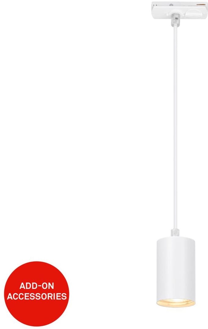 BRILONER Rail - Railverlichting uitbreiding hanglamp - pendellamp - met GU10 fitting - excl. lichtbron - 130cm - wit