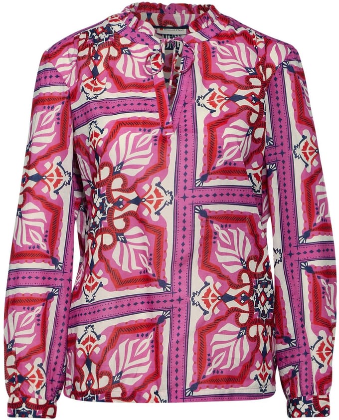 A344657 LTD QR Printed tunic blouse