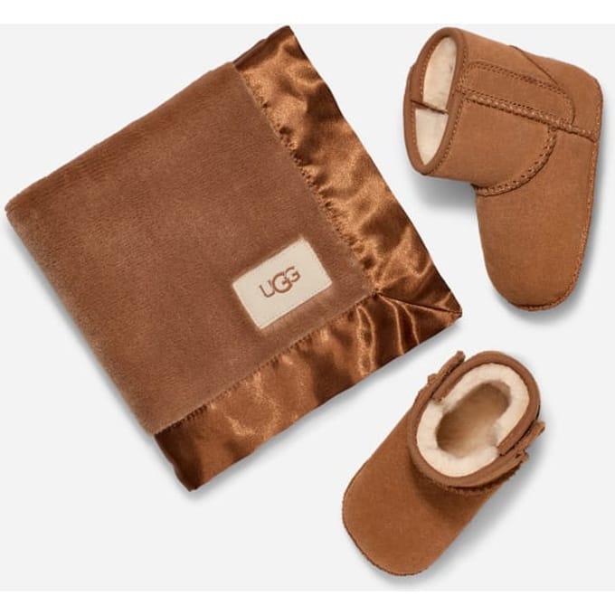 UGG® Baby Classic and Lovey for Kids in Brown, Fleece/Suede/Wool