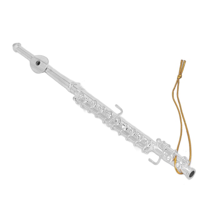 Mini Muziekinstrument Model Hoogglans Exquise Levensechte Details Stevig Miniatuur Fluitmodel voor white