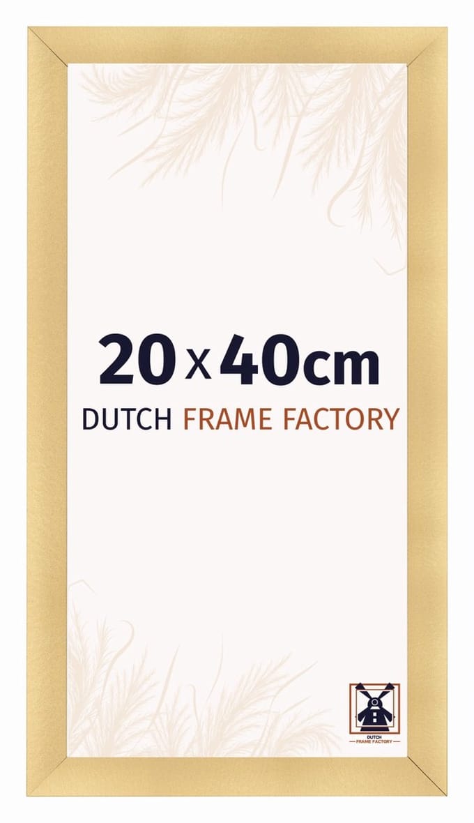 Fotolijst 20x40 cm - MDF - Goud Mat - Praag