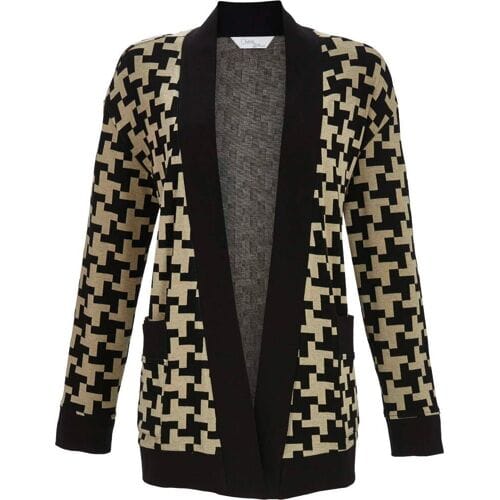 Ringella Vest abstract pied de poule Zwart vrouw 46