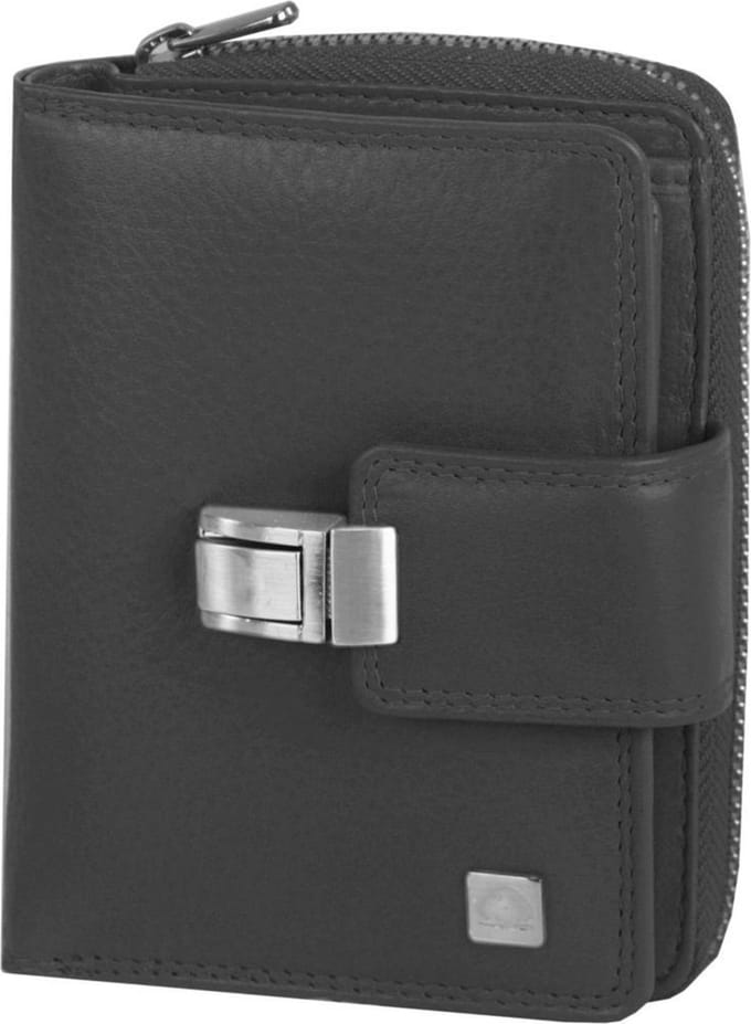 Greenburry Spongy Portemonnee Leder 12.5 cm - Dames - Staand formaat - black