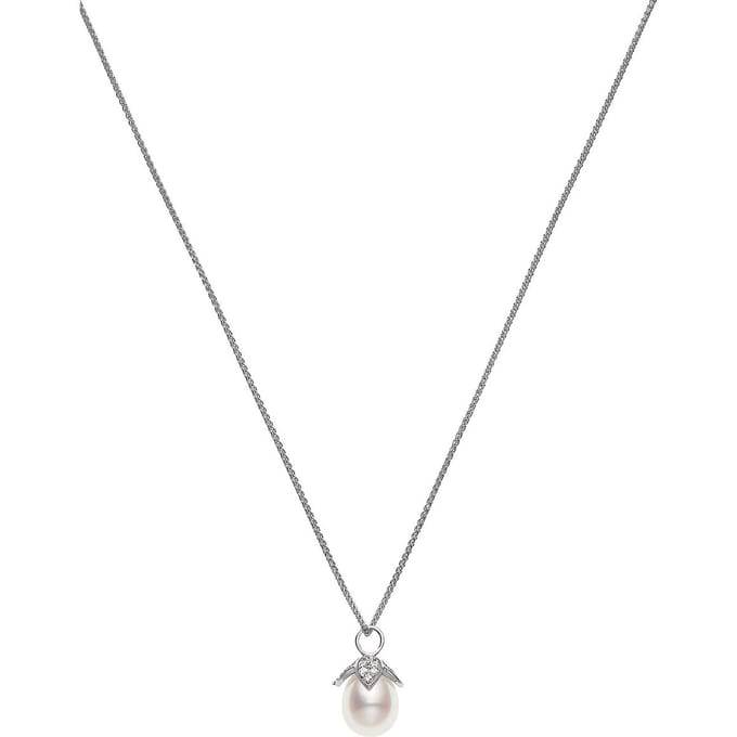 zilveren ketting met parel