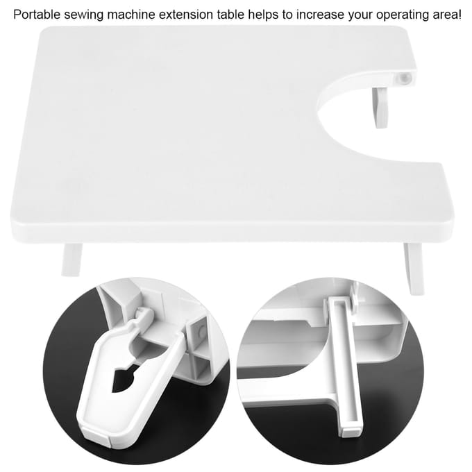 Table d'extension en plastique pour machine à coudre Accessoires d'artisanat DIY ménager white