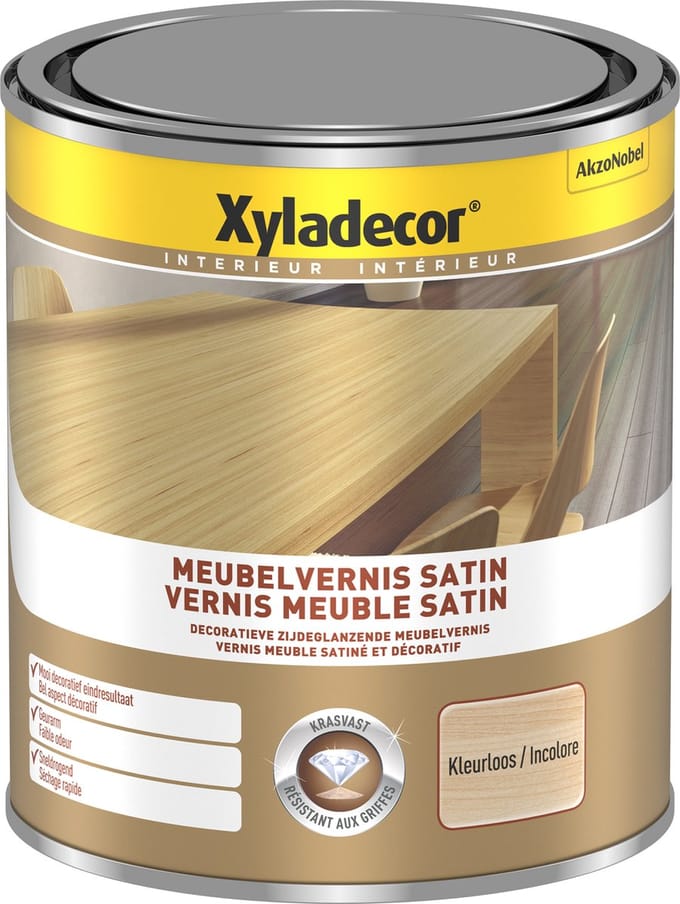 Xyladecor - Meubel Vernis Satin Kleurloos - Kleurloos - 1 L
