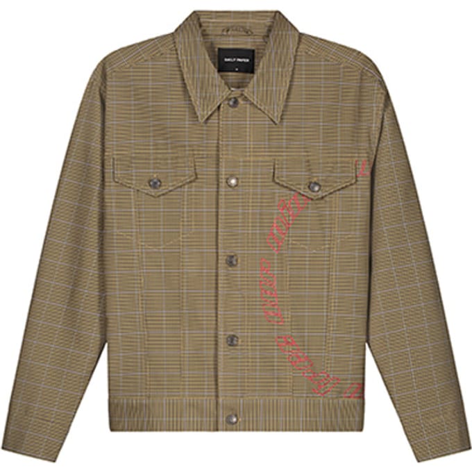 Daily Paper Sand Checked Kardy Jacket Größe: XS | Leichte Jacken Outlet | Herren