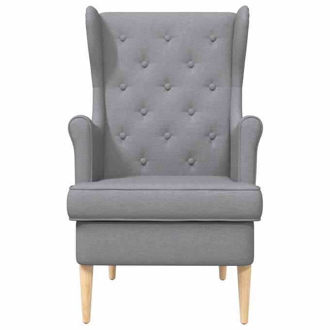vidaXL - Fauteuil - Lichtgrijs - Stof