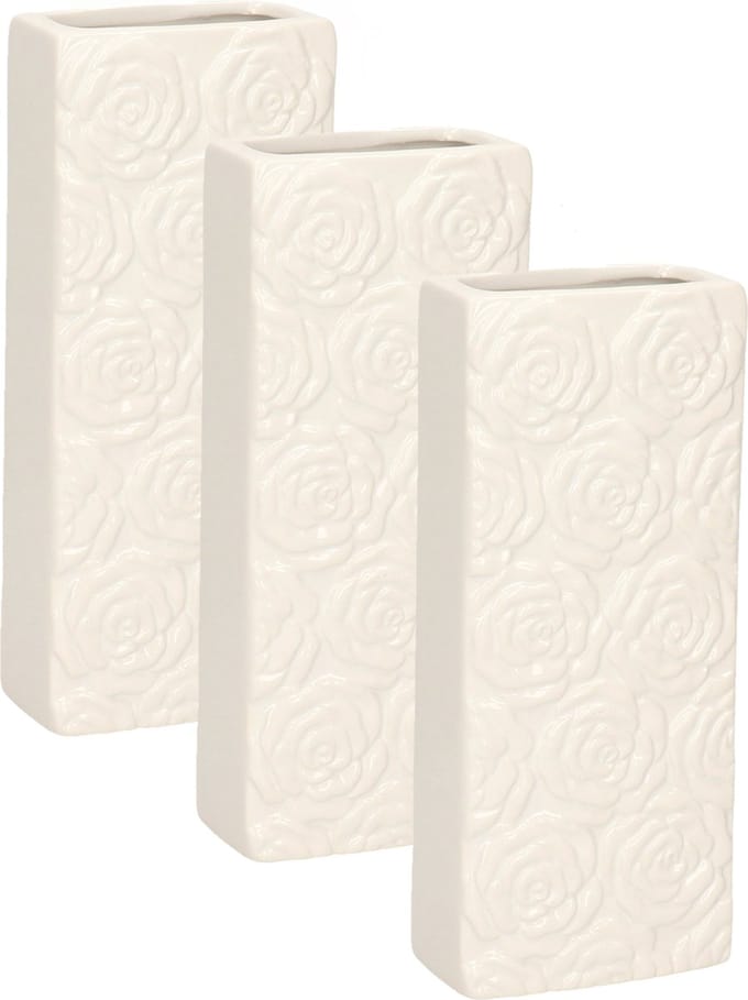 Gerimport Waterverdamper - 6x - wit - keramiek - 400 ml - radiatorbak luchtbevochtiger - 7,4 x 17,7 cm