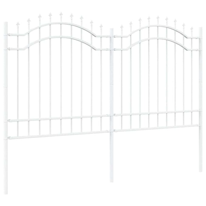vidaXL - Tuinhek - WOERDEN - 240 - x - 165 - cm - Poedercoated - staal - Wit