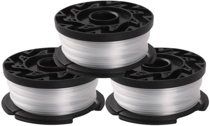 3-pack reservespoelen met trimmerdraad voor Black Decker AF-100-3ZP grastrimmer