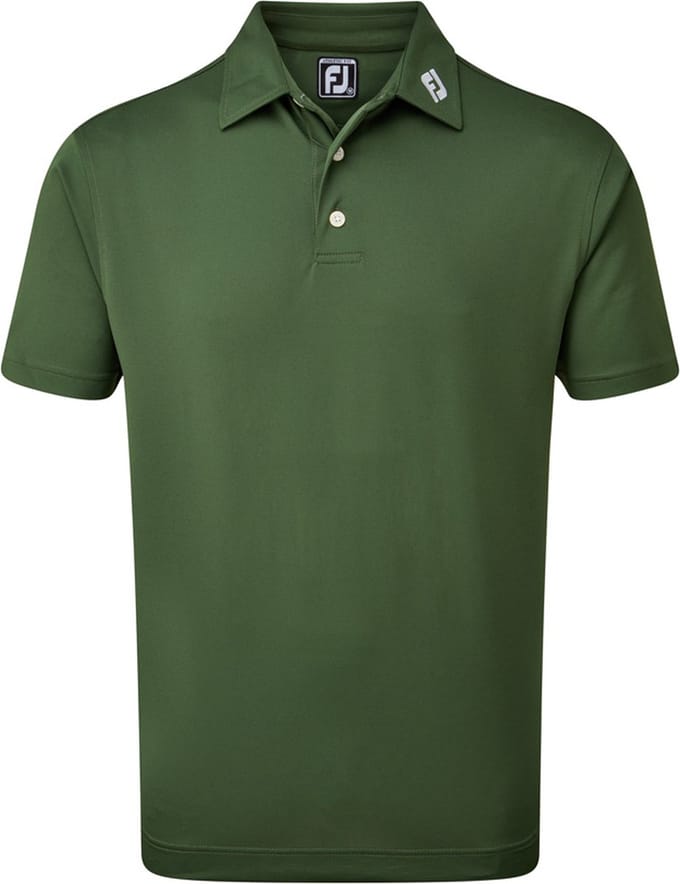 Heren Golf Polo - Footjoy Stretch Pique Solid - Olive - M