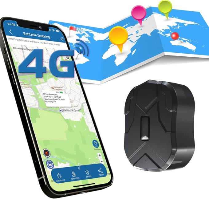 Florixa® GPS Tracker auto - GPS Tracker - GPS Trackers - Zwart - ‎‎6x 3x 2 cm; 250 g