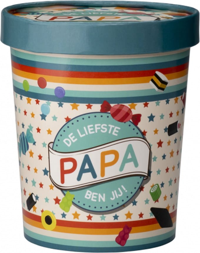 Snoeppot - Papa - Candy Bucket - Gevuld met Snoep en Drop