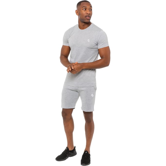 Enzo | Heren Slim Fit T-shirt & Fleece Shorts Set