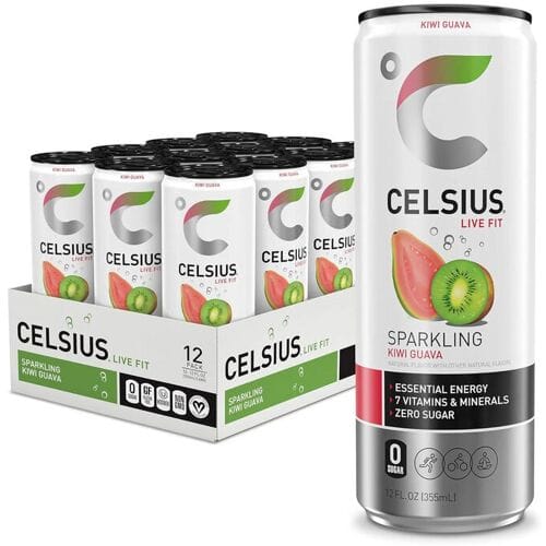 Celsius Sparkling Kiwi Guava - 12 x 250 ml