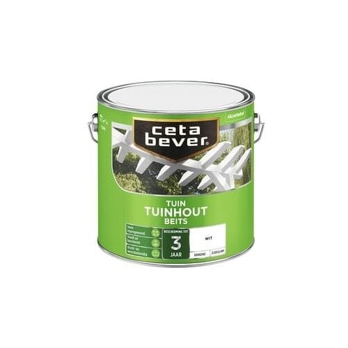Cetabever - Tuinbeits Tuinhout Dekkend - Wit - 750 Ml