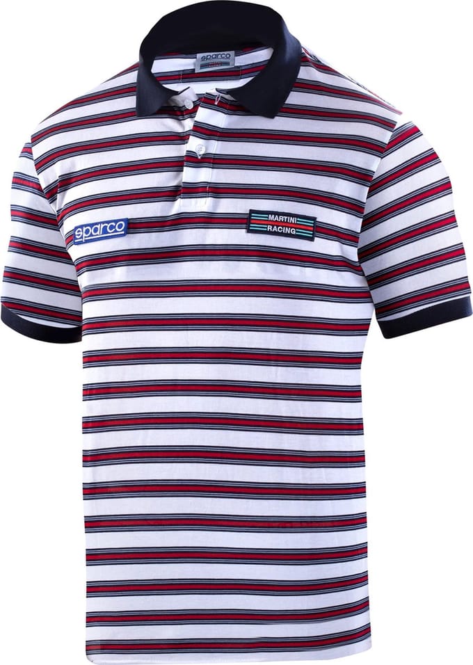 Sparco Martini Racing Replica Sportline Martini Racing Poloshirt - Rood/Wit