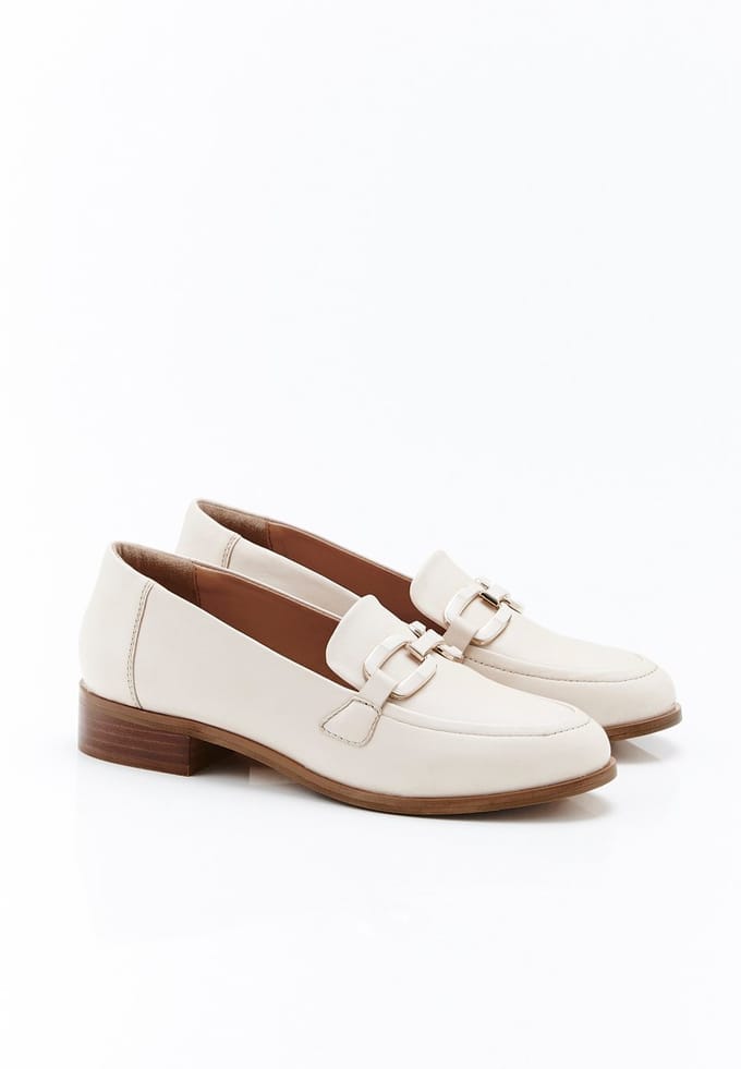 Damart - Mocassins leer - Dames - Wit - 37