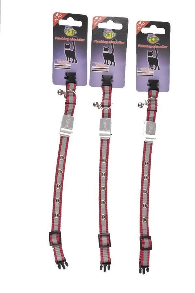 Frank's Pro Gold - Veiligheidshalsband Voor Kat Met Verlichting - Rood