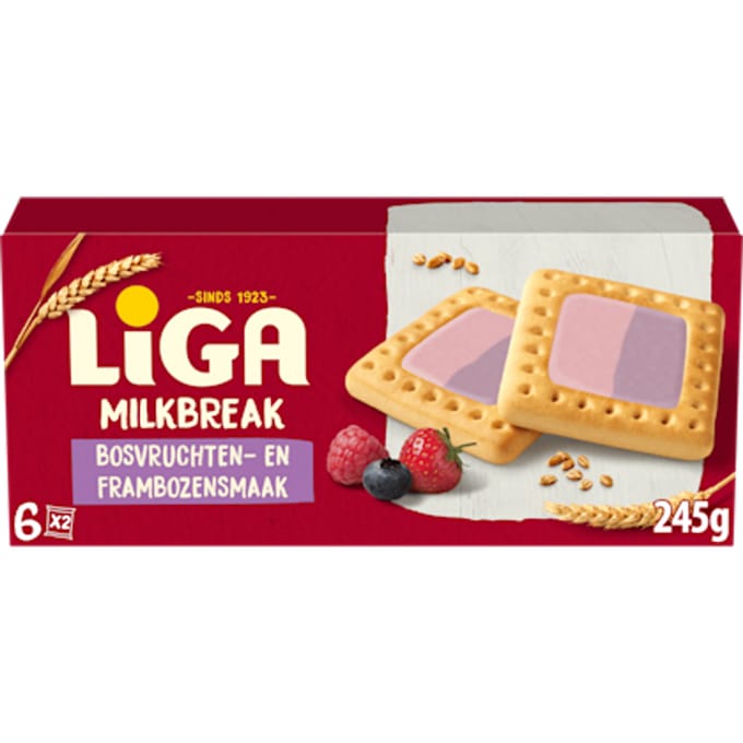 Milkbreak koekjes bosvruchten framboos
