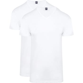 Alan Red Vermont T-Shirt V-Hals Wit (2Pack) - Maat XXL - Heren - Basic T-shirt