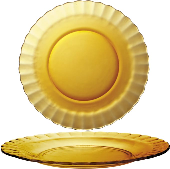 Platt tallrik Duralex Picardie Kristal Amber (ø 23 x 3,5 cm)