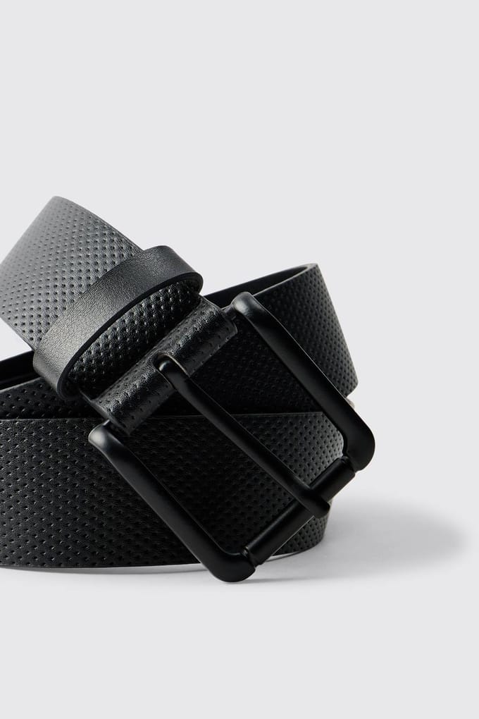 Riem Met Reliëf Textuur | Black | Size Large/XL