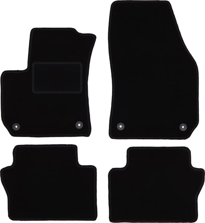 Zwarte veloursmatten voor: Opel Zafira B minivan (2005-2014)